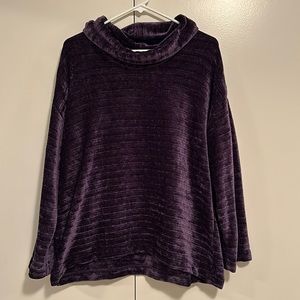 J.Jill purple sweater with cowl neck size medium